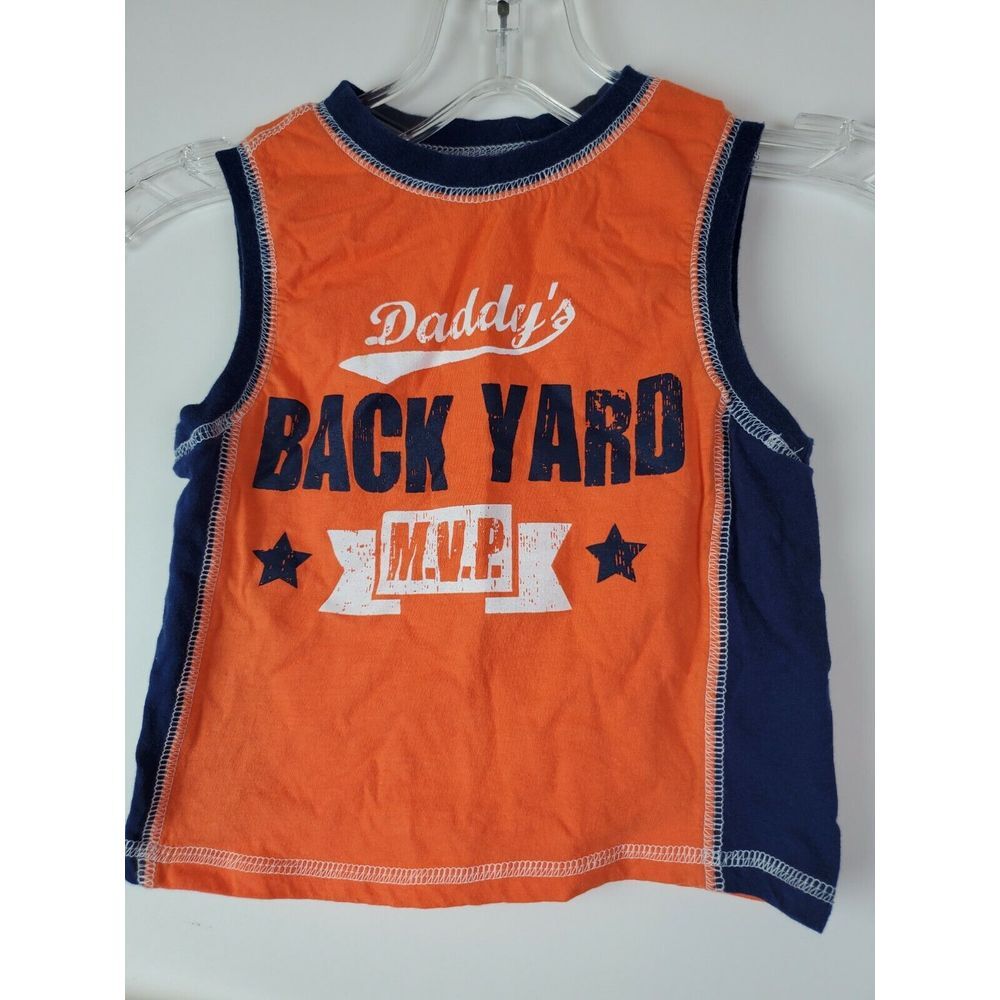 First Impressions Boys Sleeveless Shirt Size 24M "Daddy's MVP"